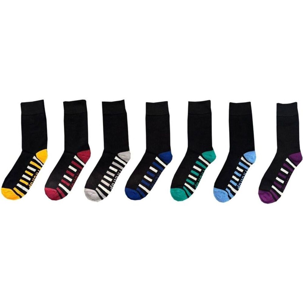 Firetrap Mens Logo Ankle Socks (Pack of 7) / Multicolored